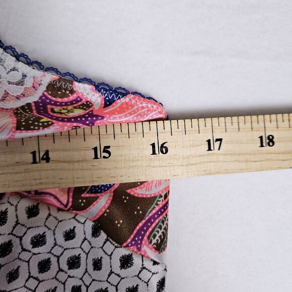 Victoria's Secret Bali Patchwork Nightie Slip Dress Lace Satin Festival Size M - Picture 10 of 16